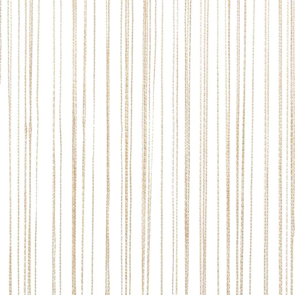 Lot de 2 rideaux à fils, 140 x 250 cm, beige