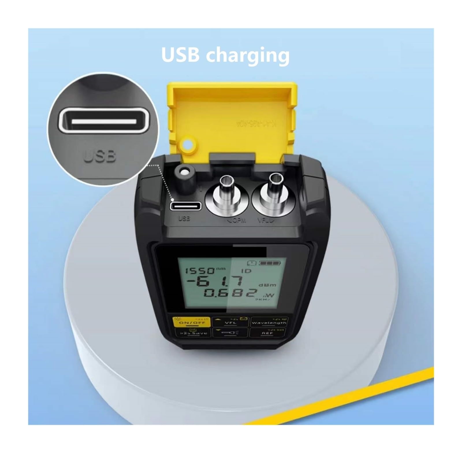 Testeur Fibre Optique Compteur De Puissance Optique 4 En 1, Lumière Led OPM, Localisateur Visuel Défauts, Test Câbles Réseau, Testeur Fibres Optiques, 5km 15km 30MW(20C V01 5KM)