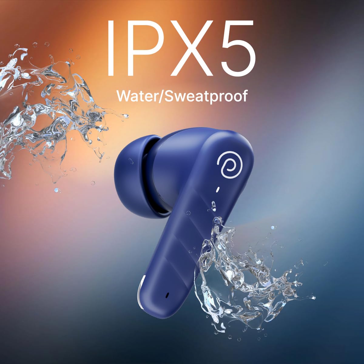 pTron Bassbuds Spark in-Ear TWS Earbuds with Stereo Sound, 40Hrs Playtime, Stereo Calls, Bluetooth V5.3 Headphones with Quick Pairing, Touch Control, Voice Assistant, Type C Charging & IPX5 (Blue) — Amazon image 7
