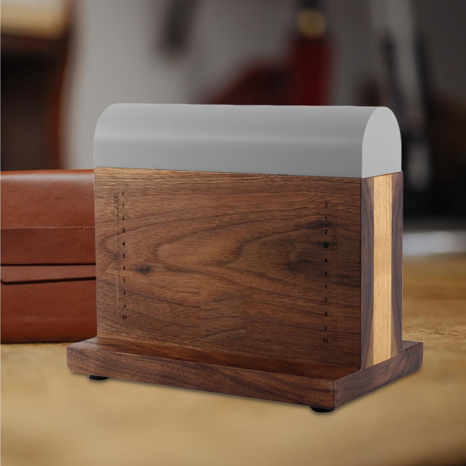 Holz-Leder-Biegewerkzeug, Mehrzweck-Biegewerkzeug aus Holz, schwarzes Walnussholz, Material für Lederwaren, Geldbörsen und Gürtelproduktion