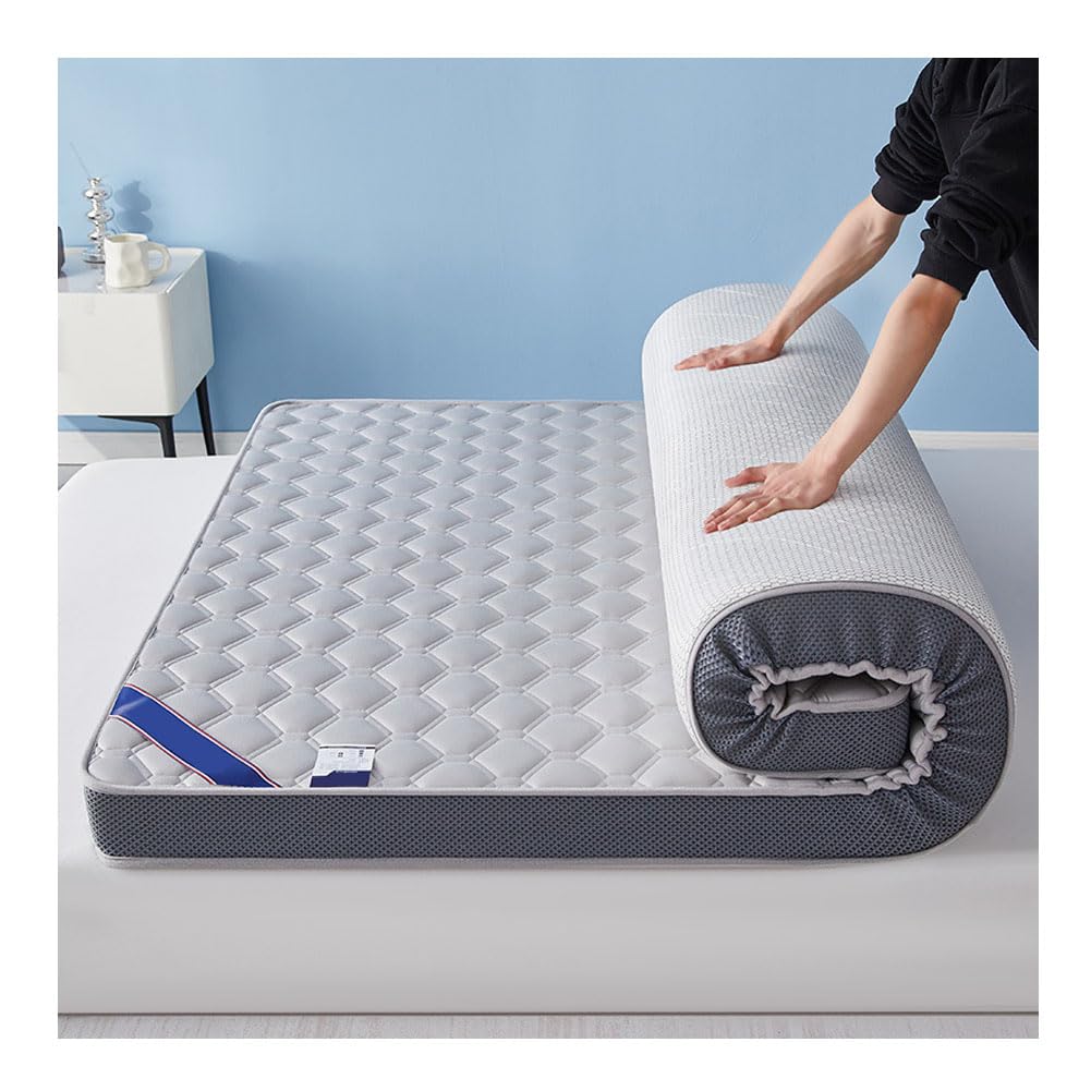 Ghygetrich Mattress Topper, Single Mattress Double Mattresses Double Mattress Topper Super King Mattress Topper Grey 90 * 200cm