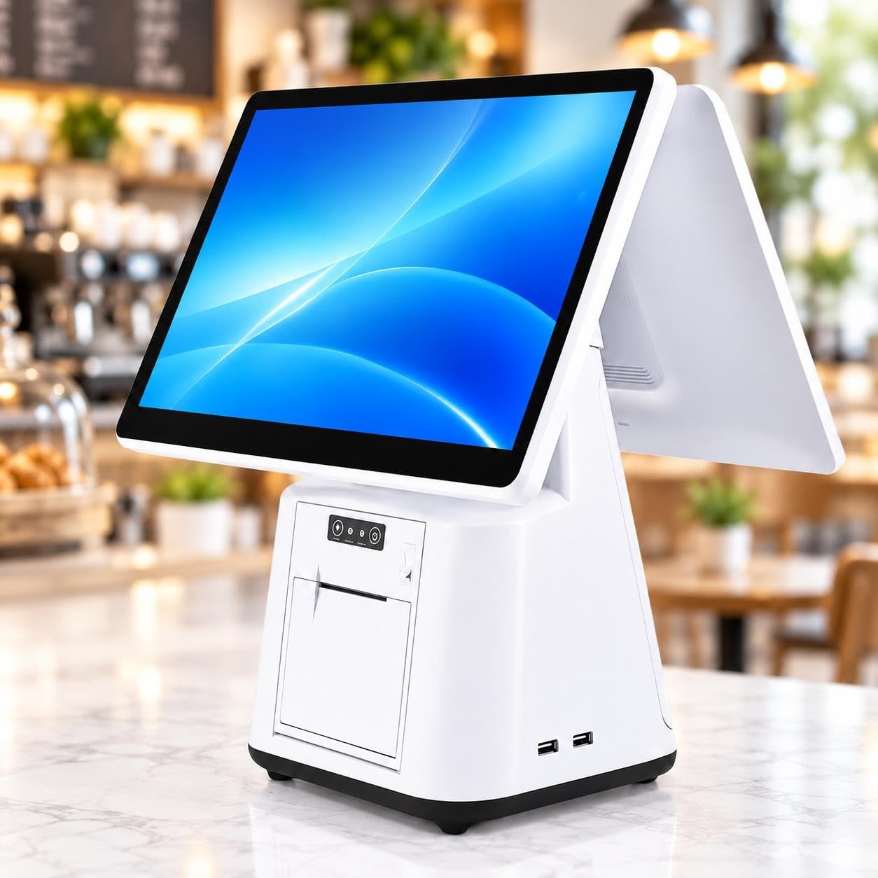 Caja registradora POS Todo en uno con Pantalla Dual
