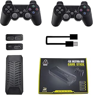 Panno M16 4K HDMI Game Stick Console 64G Video Games Built-in 20000 Games Retro Handheld TV Game Console, Wireless Mini Arcade Two-person Game Console