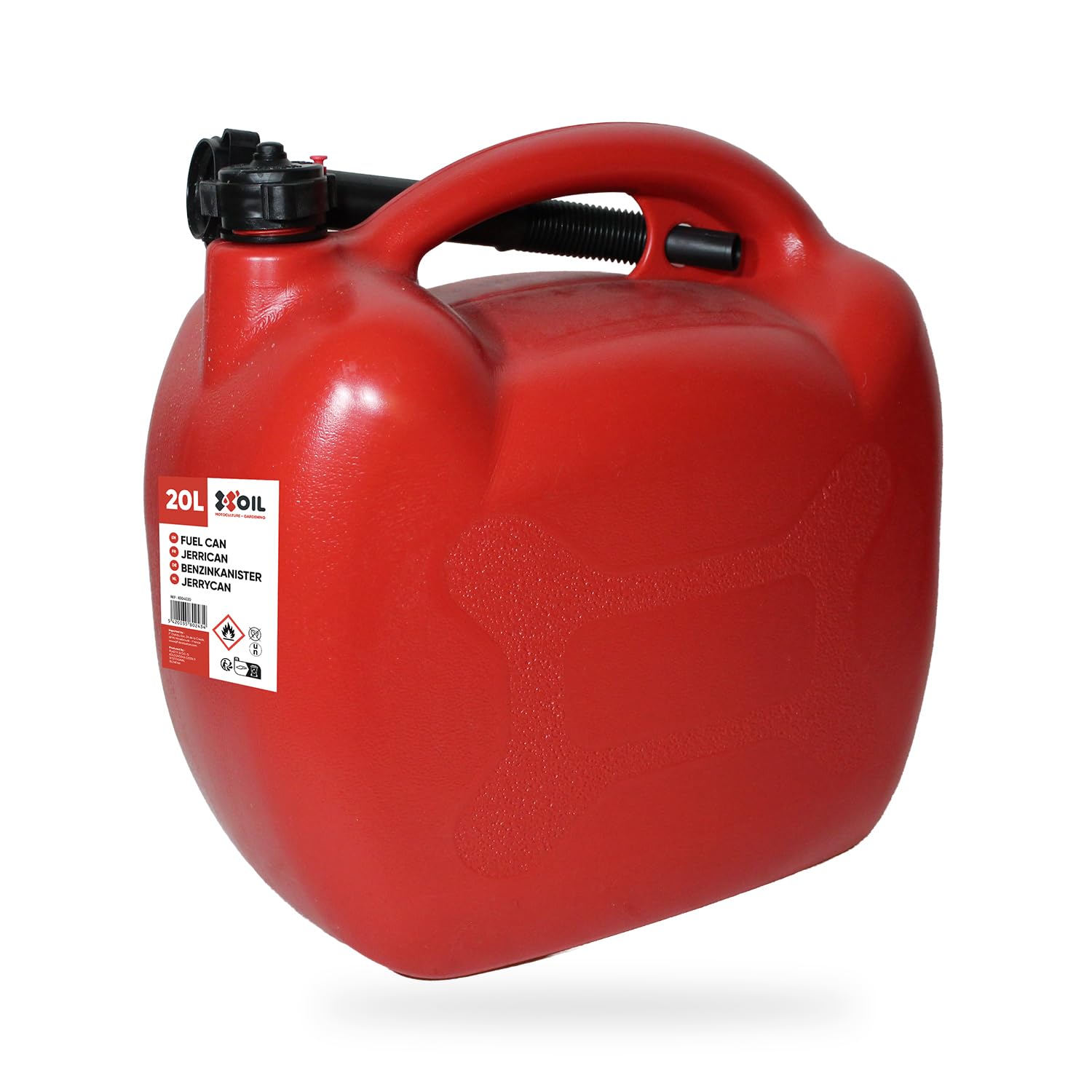 Jerrican 20L - Jerrican Plastique avec Bec Verseur - Norme UN Pour Transport de Matières Dangereuses