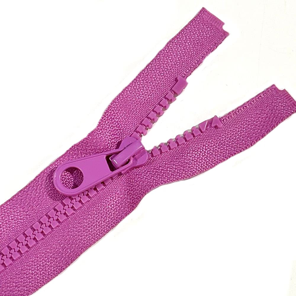 Plush Addict Heavy Duty Chunky Plastic Open-Ended Zip Fasteners for Sewing, Crafts, Clothing and Accessories - Fuchsia - 30" (76cm)