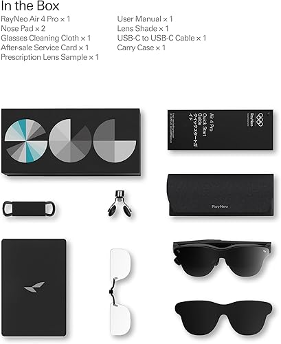 Miniatura 12 de RayNeo Air 4 Pro AR/XR Glasses - 201" HDR10 Video Display, Vision 4000 Chip, Audio by Bang & Olufsen, 3D Movies & Gaming Smart Glasses for iPhone