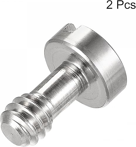 Miniatura 3 de uxcell Tornillo de trípode para cámara, adaptadores de tornillo de montaje macho de 14 pulgadas, ranurados de 0.47 pulgadas de longitud para soporte