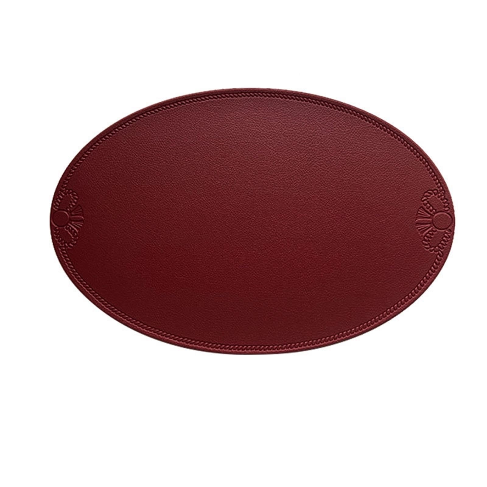 Set de table 30 x 45 cm bordeaux lot de 4 tissage nœud uni de caractère