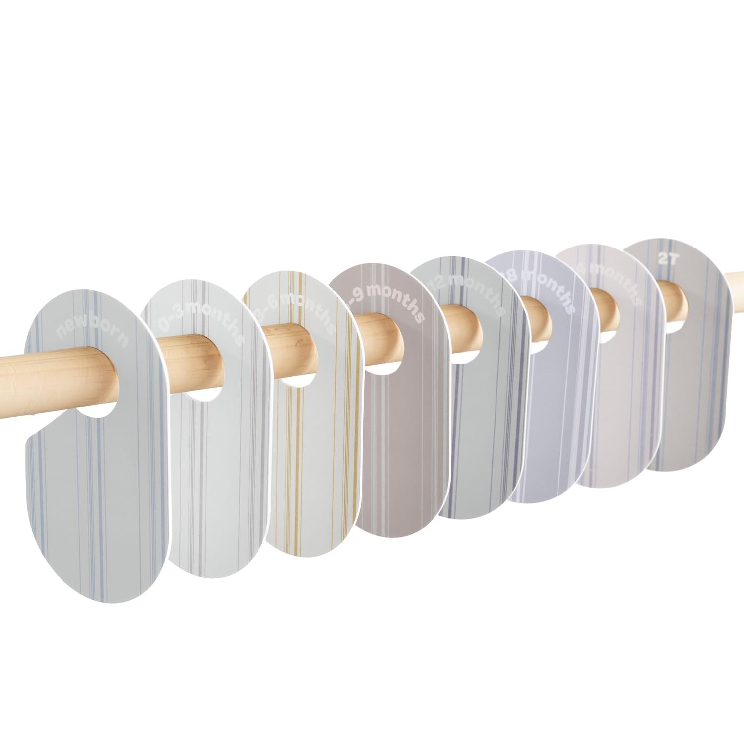 3 Sprouts Baby Wardrobe Dividers Set of 8, Hanger Closet Divider, Baby Clothes Organiser