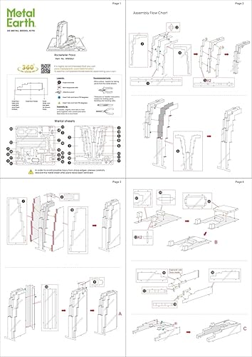 Miniatura 7 de Metal Earth 30 Rockefeller Plaza 3D Metal Model Kit Bundle con pinzas Fascinaciones