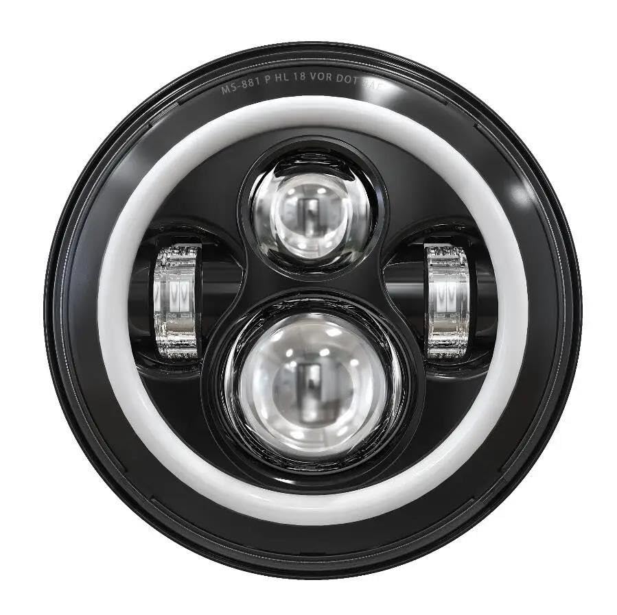 Phare LED pour moto de 7 pouces anti-vibrations pour sécuriser vos trajets en Enduro