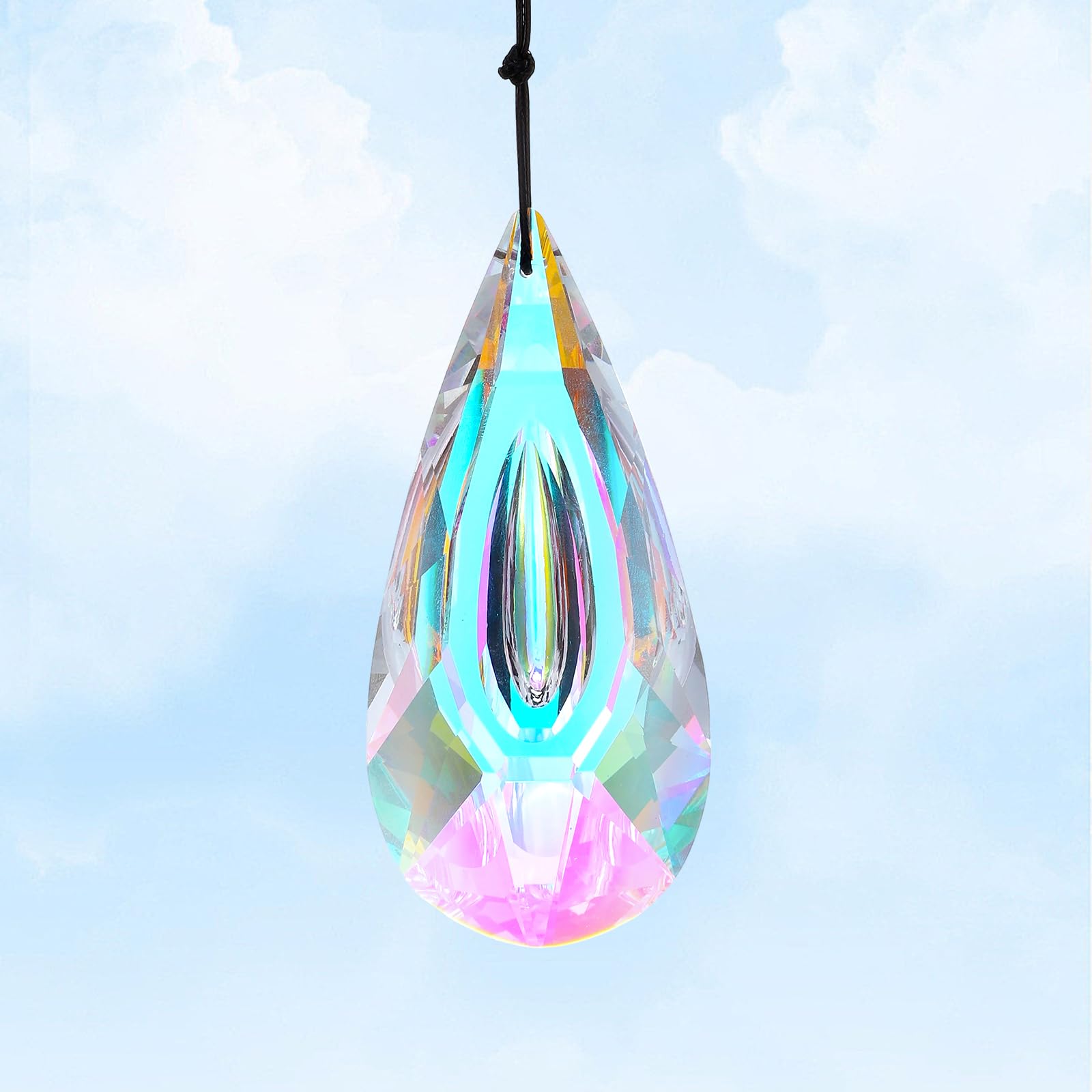120mm Crystal Suncatcher, Rainbow Prisms Maker Suncatcher Pendant, Large Prism Sun Catchers, Window Hanging Prism Ornaments for Indoor Outdoor Birthday Wedding Valentines Day Gifts