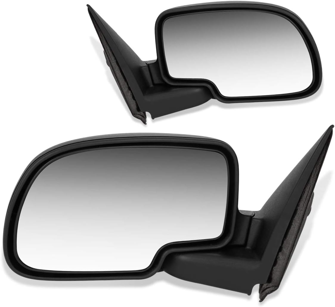 Auto Dynasty GM1320208 OE Style Manual Driver/Left Side View Door Mirror Compatible with Chevy Silverado GMC Sierra 99-07