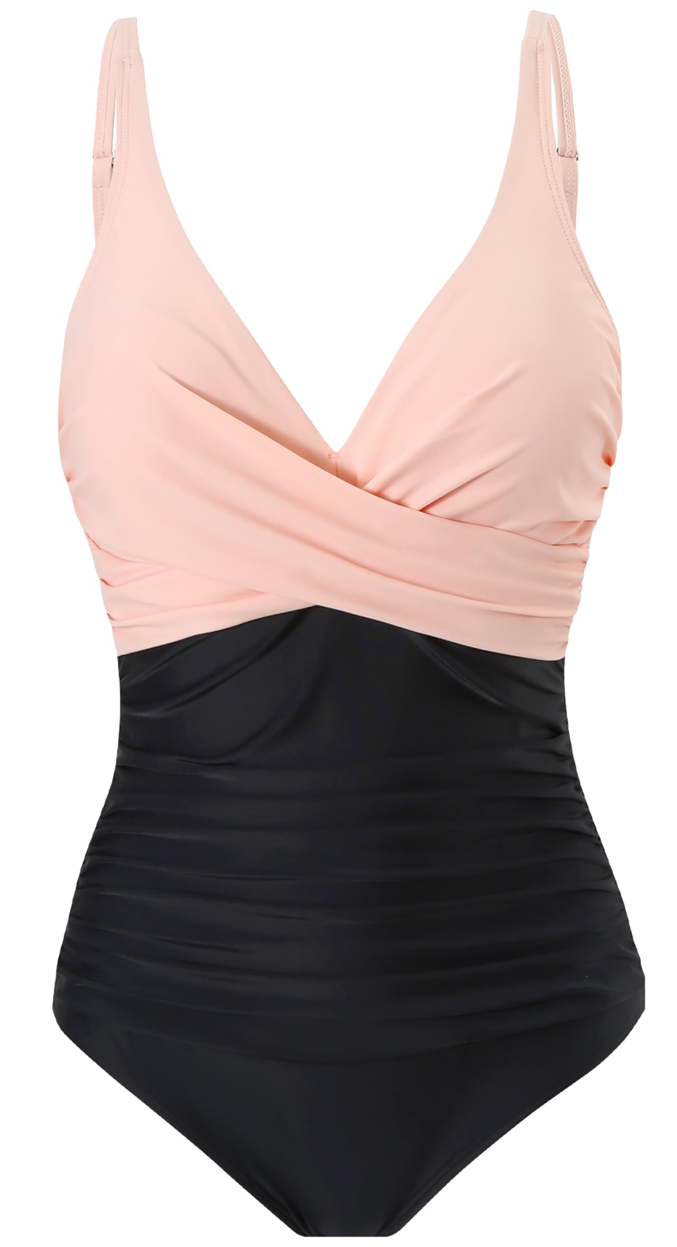 LA ORCHID Damen Badeanzug bauchweg Push up einteiliger Badeanzug bademode v Ausschnitt bademode high Waist für Urlaub