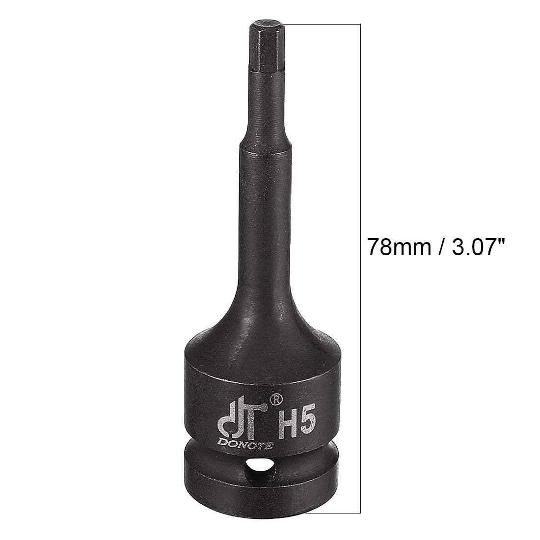 Llave De Vaso Hexagonal De Impacto 41 Mm - 1/2 Pulgada, Acero CR-V, Para Maquinaria De Construcción, 78 Mm Largo