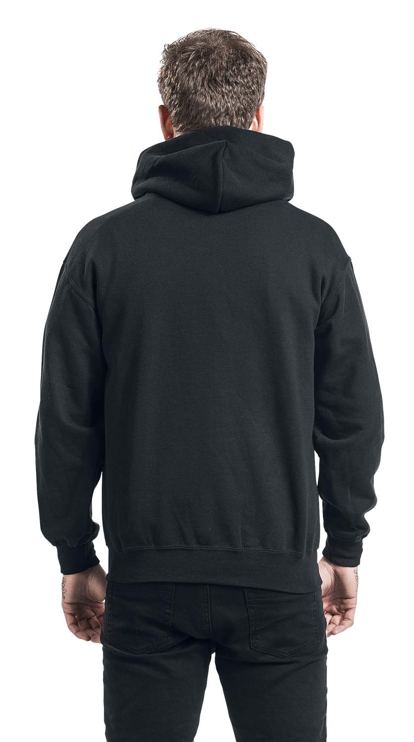 FC St. Pauli Skull I Men's Hoodie Black Fan Merchandise Football Sports Skulls, Black/White, l, SP0521, Schwarz/Weiß