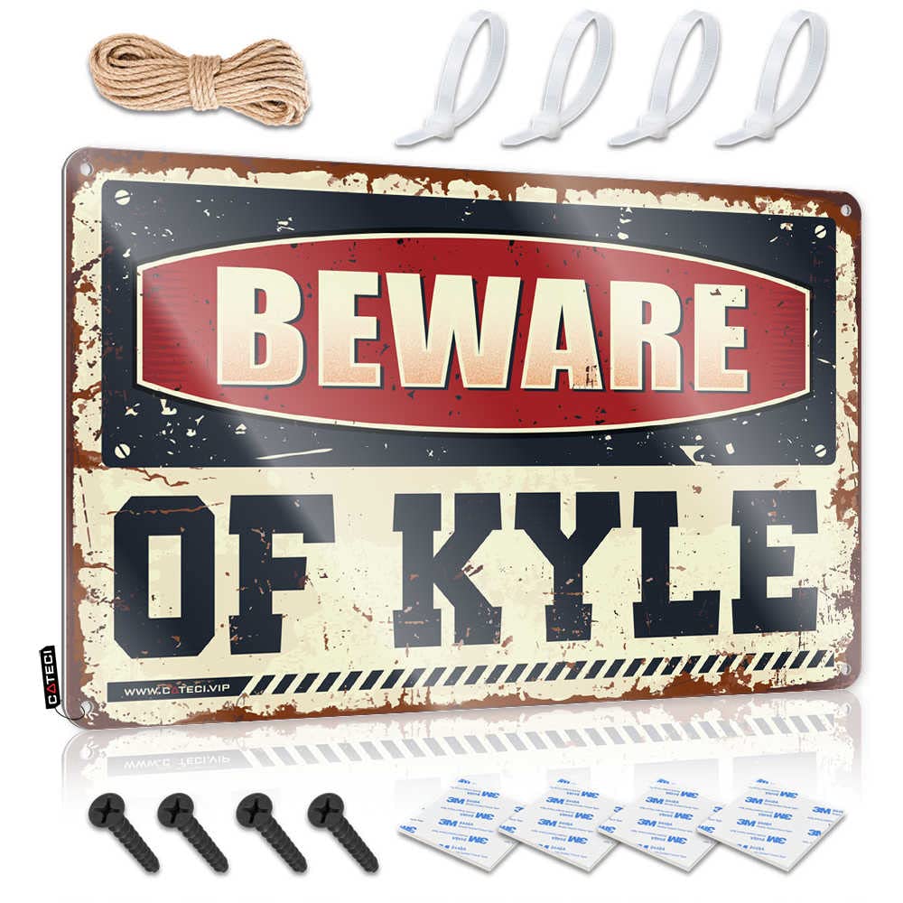 STWNVOITV Bro Cave Sign Beware Of Kyle Sign Signs For Room Vintage Funny Tin Sign(30X40CM)