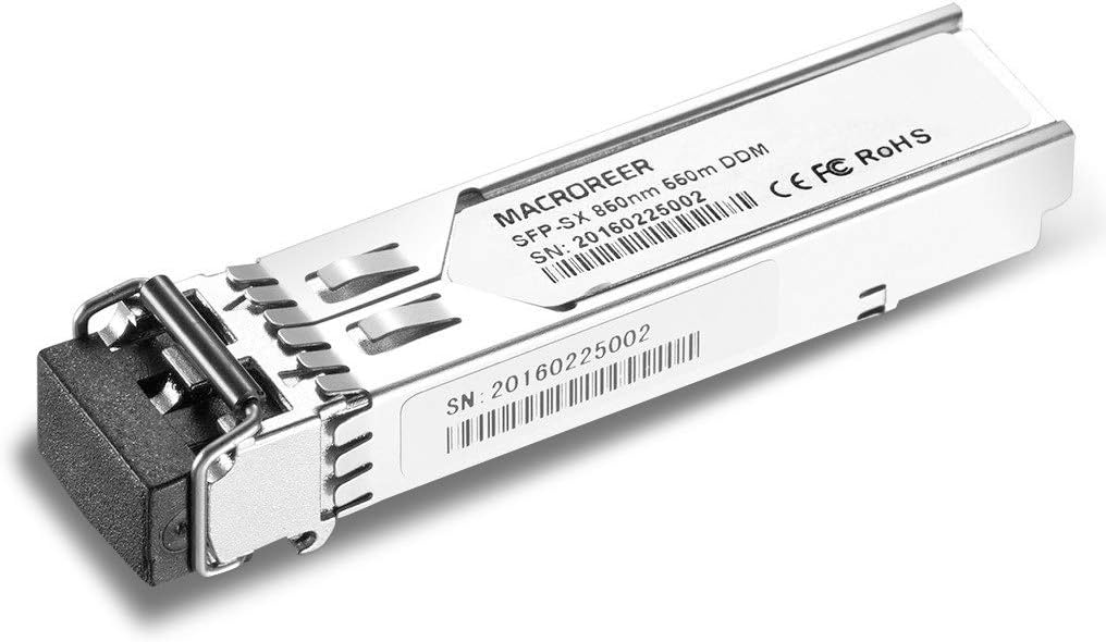 1000Base-SX SFP Transceiver 850nm 550m DOM Support Dual LC/PC Mini-GBIC Compatible with Arista SFP-1G-SX