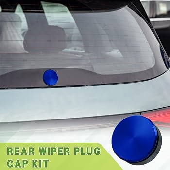 Rear Wiper Delete Plug Kit For Honda/Acura - Waterproof Aluminum Cap Cover (Blue, Red, Black, Silver) - View #12