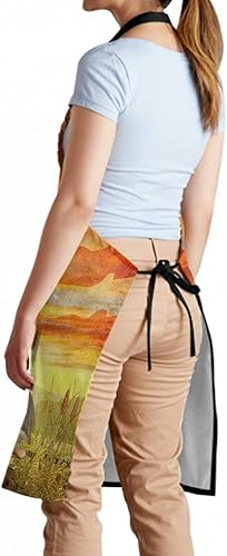 Miniatura 4 de Colorful Apron Polyester Grooming Aprons with Pocket for BBQ Kitchen Painting Adults