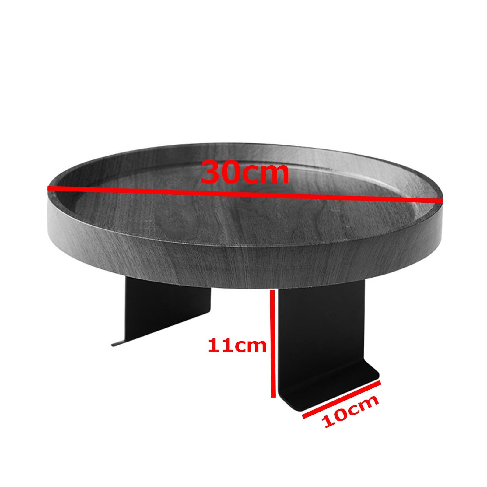 Tavolo A Clip Per Braccio Da Divano – Larghezza Regolabile 5,5-25,5 Cm, MDF, Colore Noce