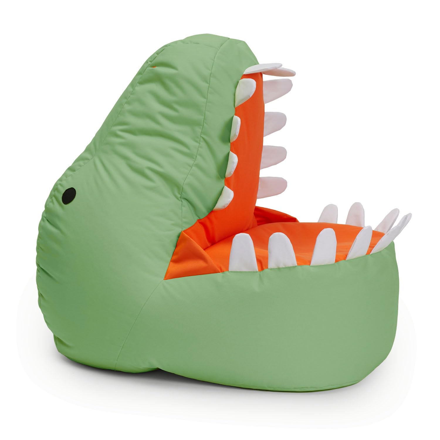 Lumaland Pouf Dino Animal Design | Pouf per interni ed esterni per bambini | Combinabile con gli amici di Animal Line | 90 x 90 x 70 cm [verde]