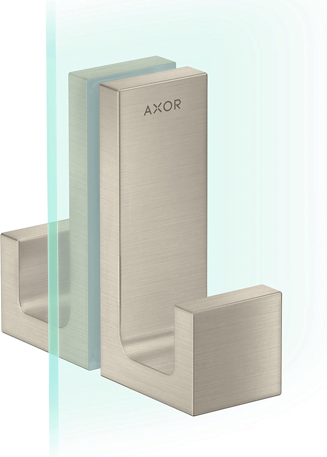 AXOR Universal Rectangular 2-inch Shower Door Handle in Brushed Nickel, 42639820