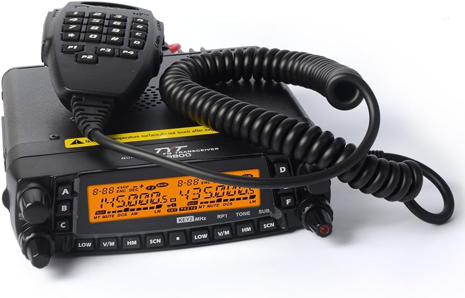 TYT TH-9800 Quad Band 50W Cross-Band Mobile Car Ham Radio Black 5.5 x 1.58 x 8.35"
