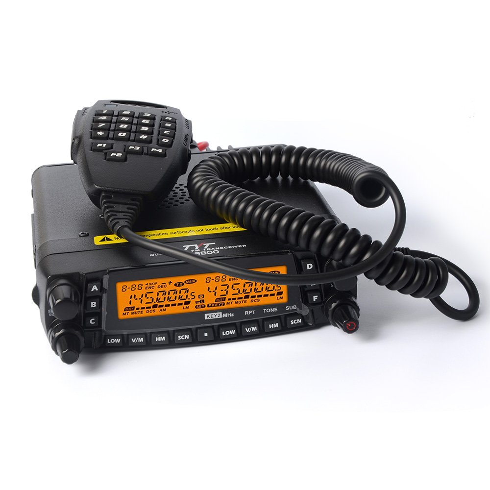 TH-9800 Quad Band 50W Cross-Band Mobile Car Ham Radio Black 5.5 x 1.58 x 8.35"
