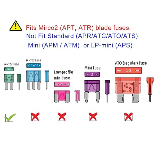 Miniatura 24 de Muhize ATC/ATO - Juego de portafusibles y fusibles en línea (10 unidades) - Arnés de cableado de calibre 16 con fusible