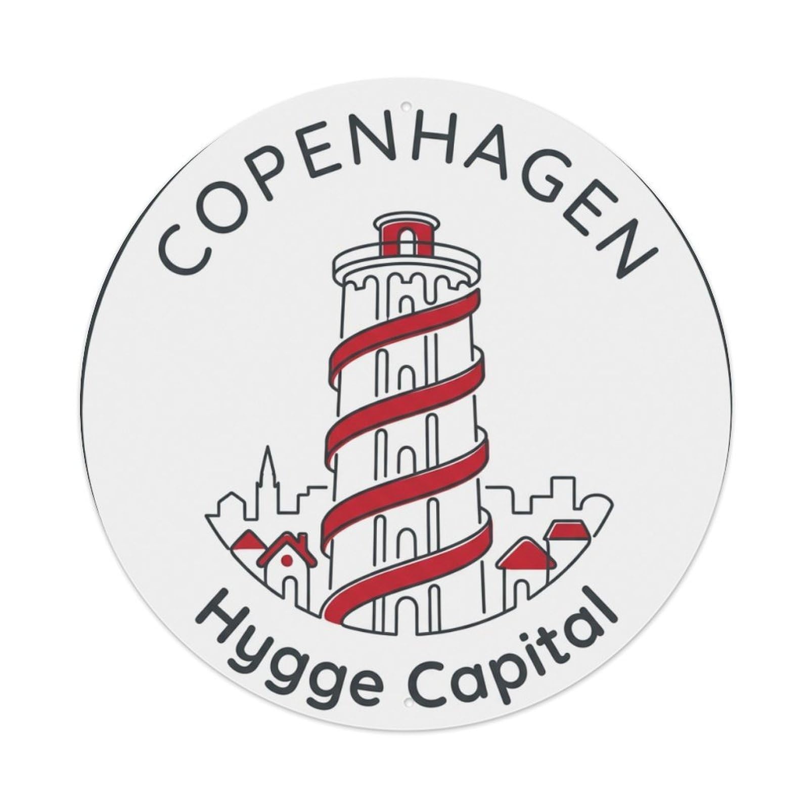 Fqnyr Style Metal Tin Sign Vintage Travel Copenhagen Denmark Rendering