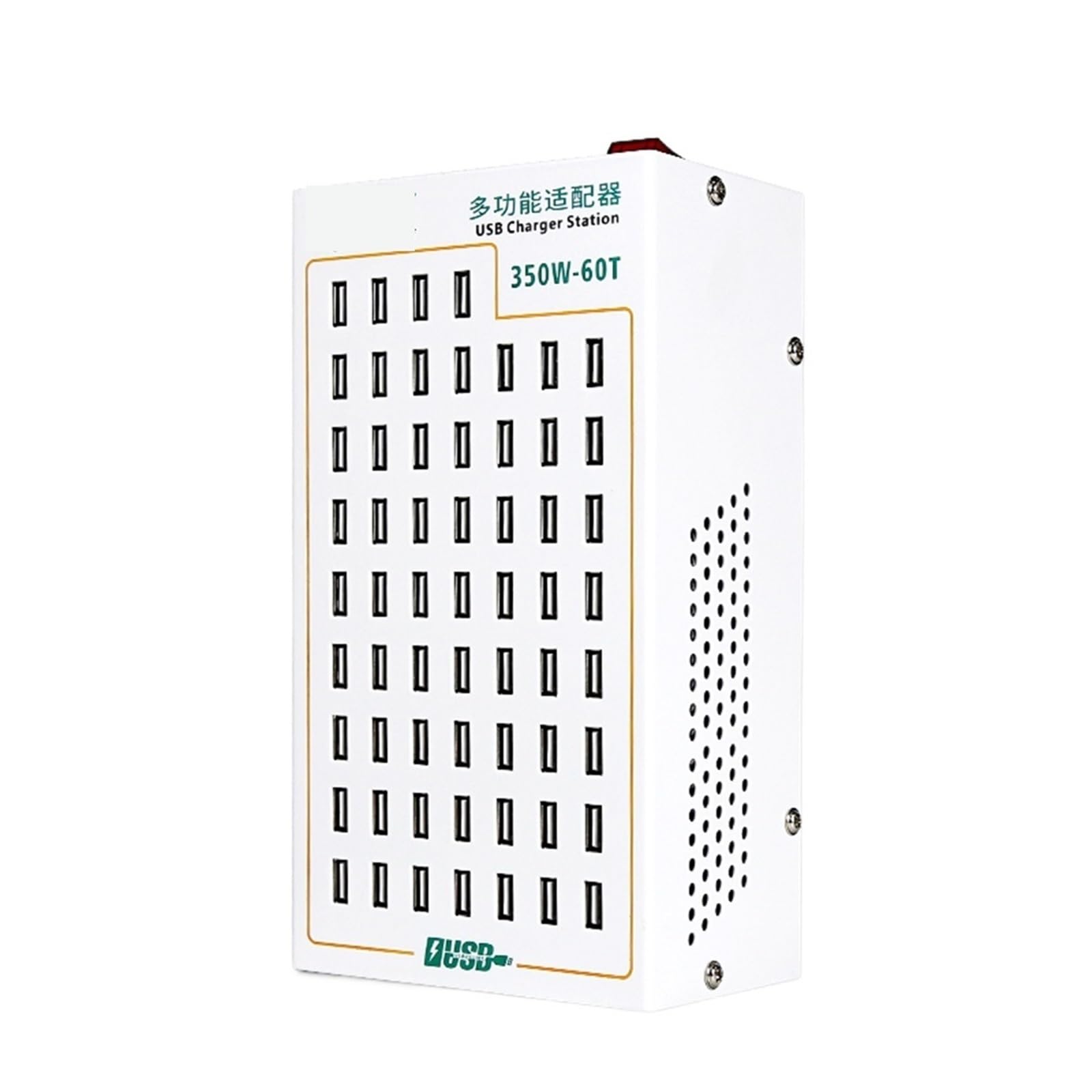 Caricatore USB C, Adattatore multifunzione 60T-350W Alimentatore interfaccia USB a 60 porte Caricatore USB con ricarica a corrente rapida intelligente Carica rapida, Veloce, Efficiente e Versatile