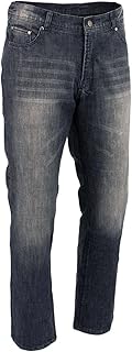 Milwaukee Leather MDM5001 Men's Metro Black CE Armored Motorcycle Riding Denim Jeans Reinforced w/Aramid Fibers