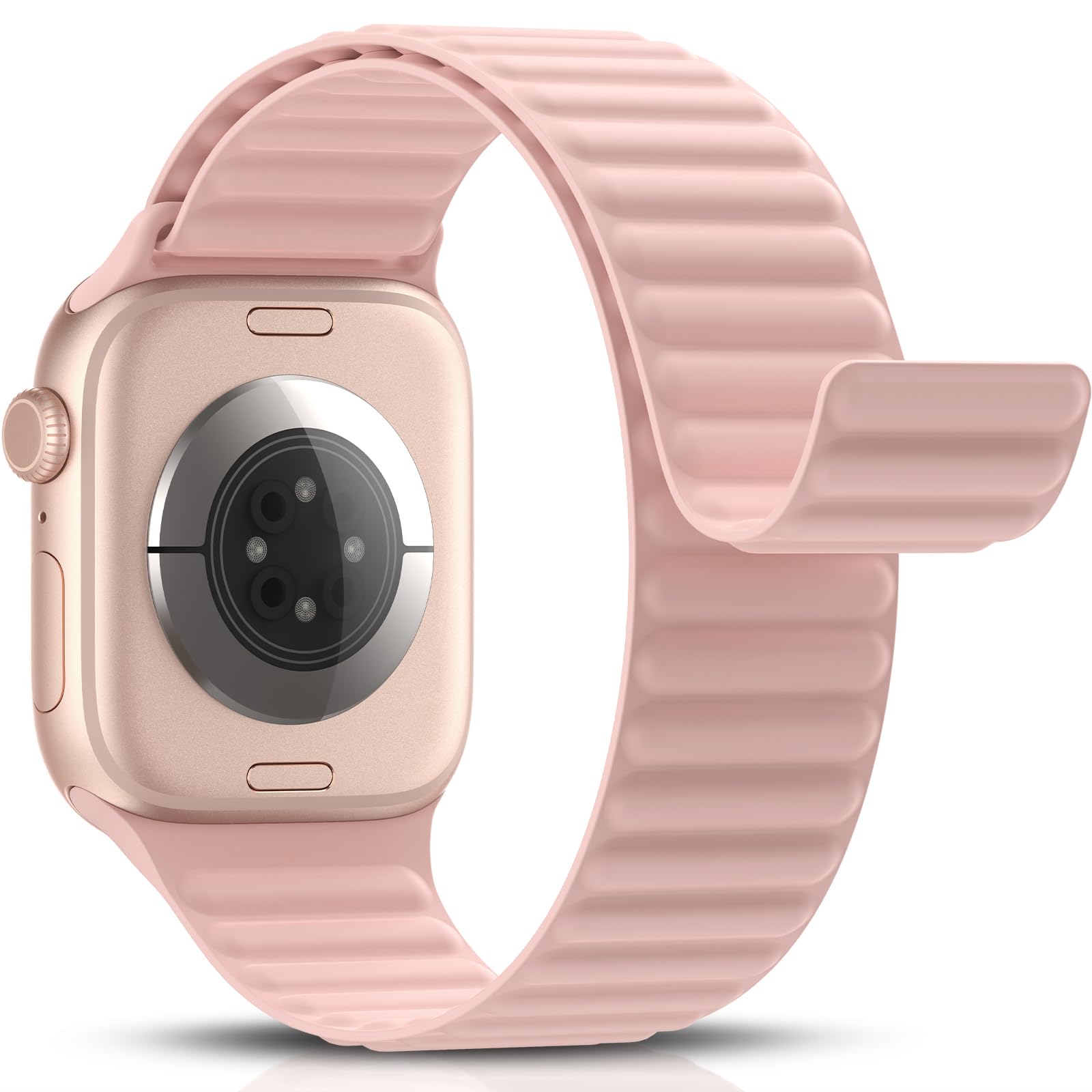 Higgs Magnetic Silicone Sport Strap Compatible with Apple Watch Straps 44mm 40mm 38mm 41mm 42mm 45mm 46mm 49mm for Men Women, Soft iWatch Wrist Band for Series 11 10 9 SE 8 7 6 5 4 Ultra 3 2 1 — view 15