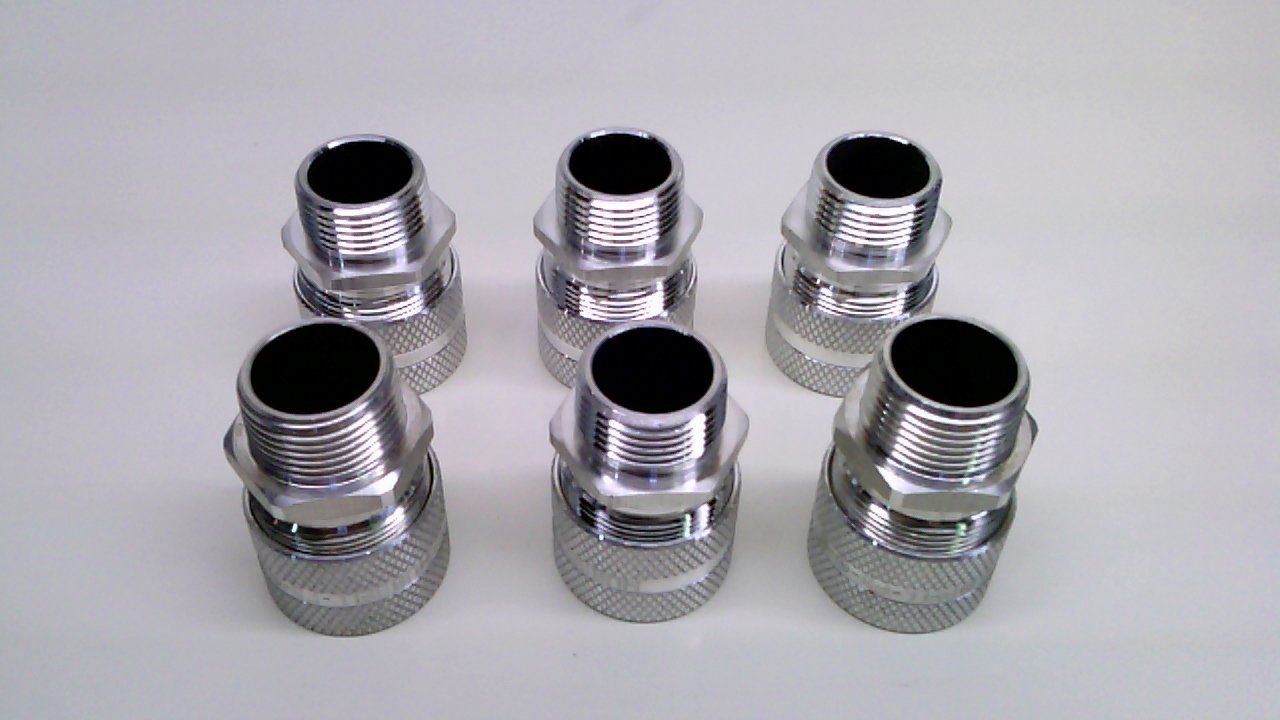 Hubbell Shc1037 - Pack Of 6 - Aluminum Cord Connector, 3/4" N.P.T Hub, Shc1037 - Pack Of 6 -