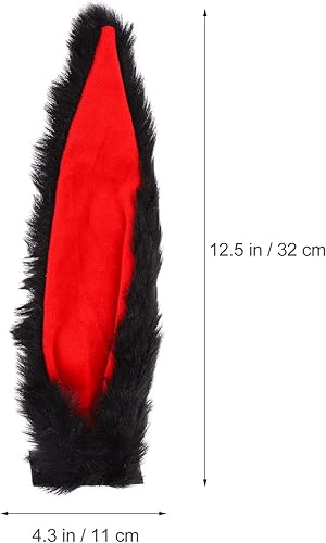 Miniatura 2 de Adorno de conejo, casco de motocicleta, decoración negra, 1 juego de orejas de conejo y adornos de cola, accesorios de decoración de casco,