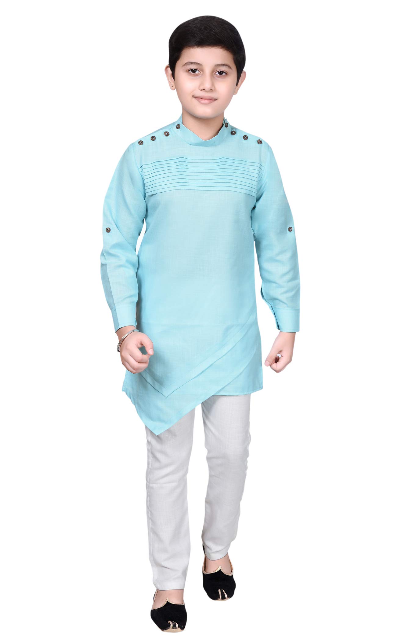 Joley Poley Boys Festive Party Kurta Pyjama�(Color-Sky Blue)