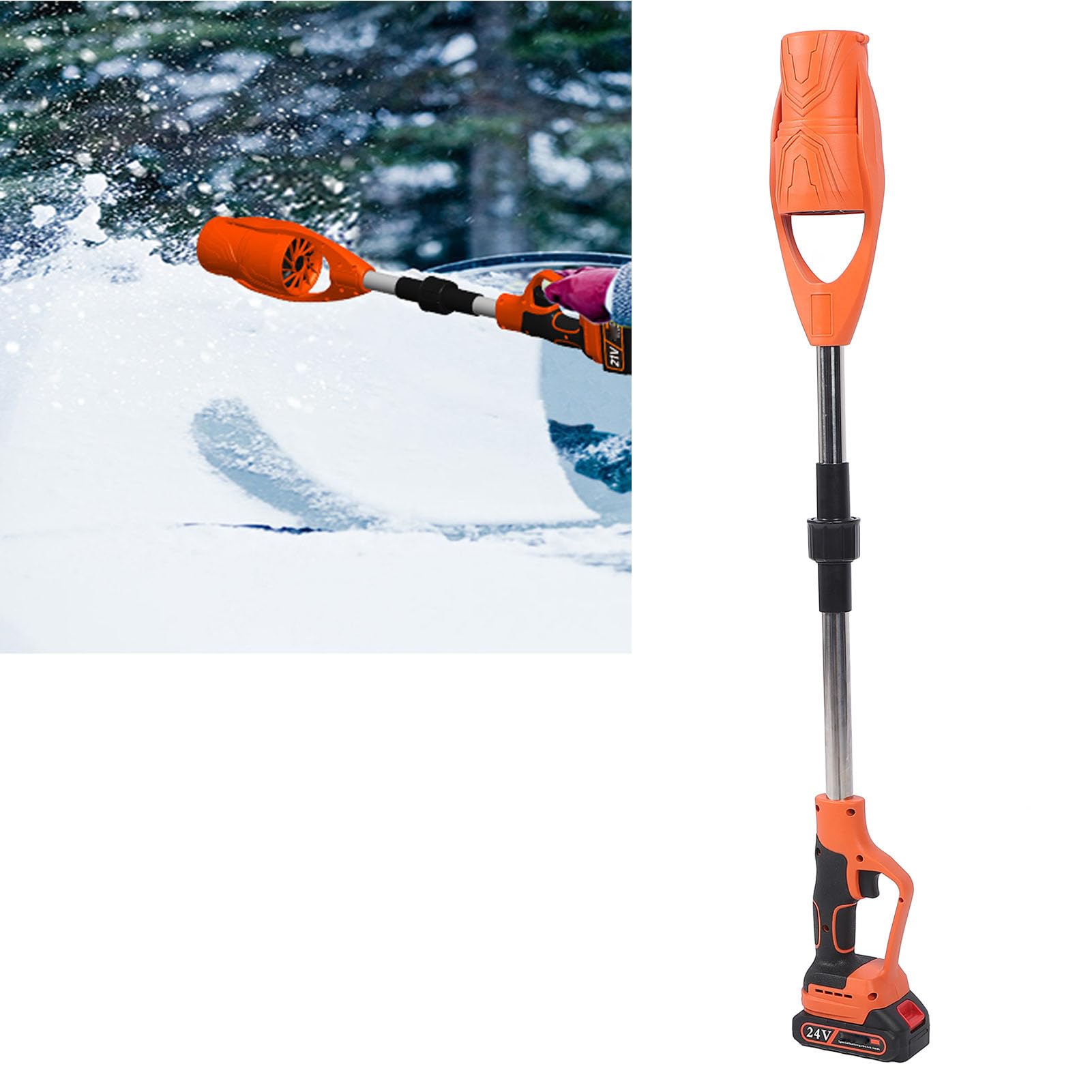 Soffiatore per foglie elettrico senza fili ABS Soffiatore per foglie portatile pieghevole alimentato a batteria con batteria da 1500 mAh e caricabatterie per prato, patio,