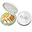 Serfeymi Small Pill Box - 3 Compartments Portable Pill Box for Purse Pocket, Compact Mini Travel Pill Case - Suitable for Medicine, Vitamin, Fish Oil, Supplements - White(Logo)