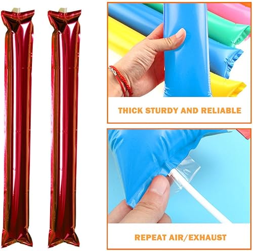 Miniatura 7 de Lovecheer 50 unidades de palitos de trueno gruesos que animan palitos inflables de plástico para el equipo deportivo, fiesta de espíritu