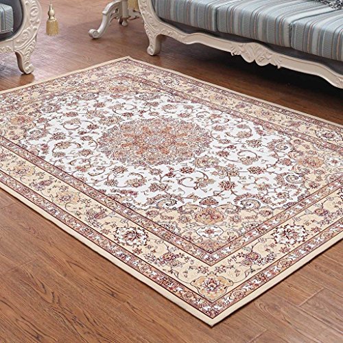 Tapis de salon d'été lavable sous table basse style européen GZ