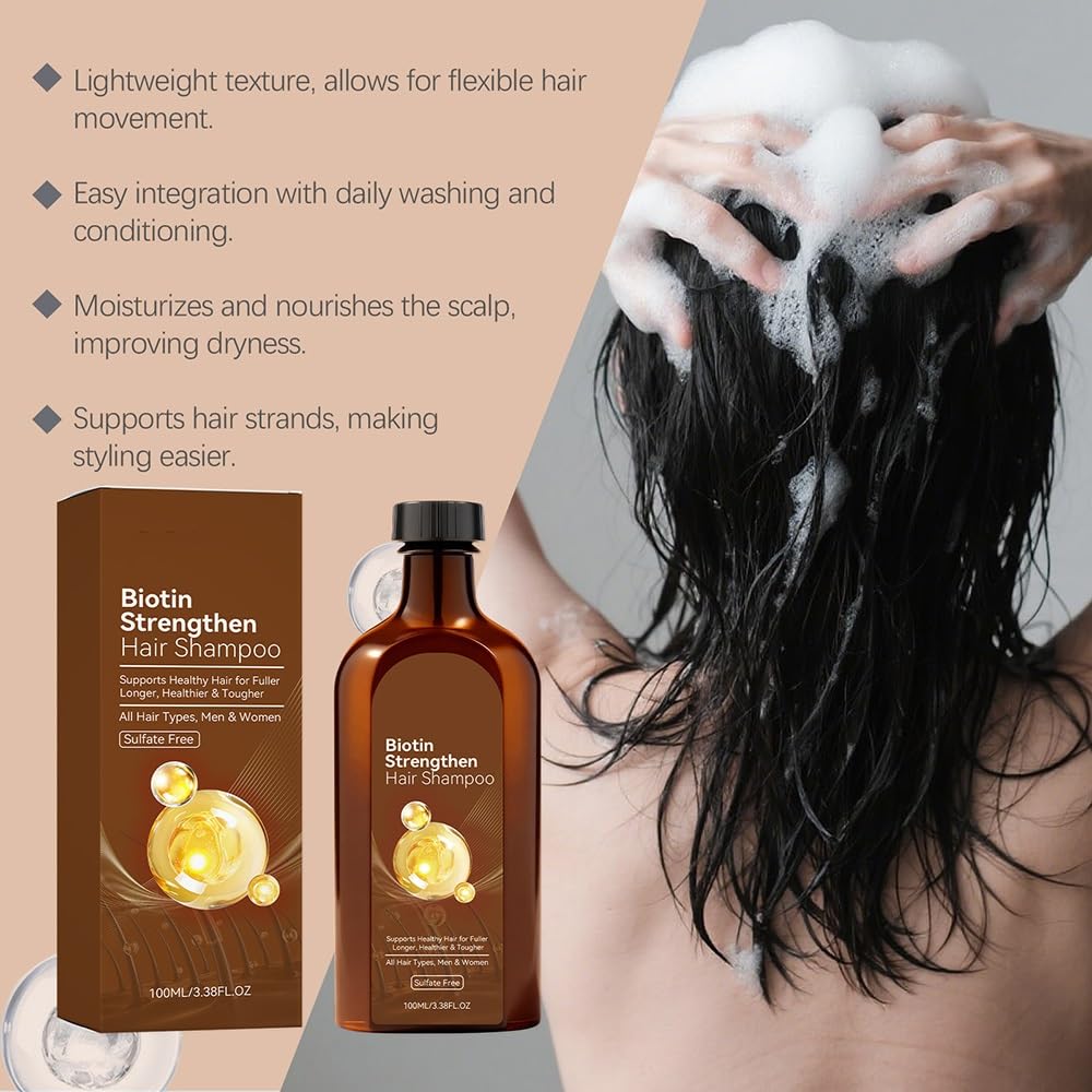 Shampoo volumizzante resiliente for capelli, detergente idratante leggero for capelli lisci come la seta, più pieni e gestibili(2PCS)