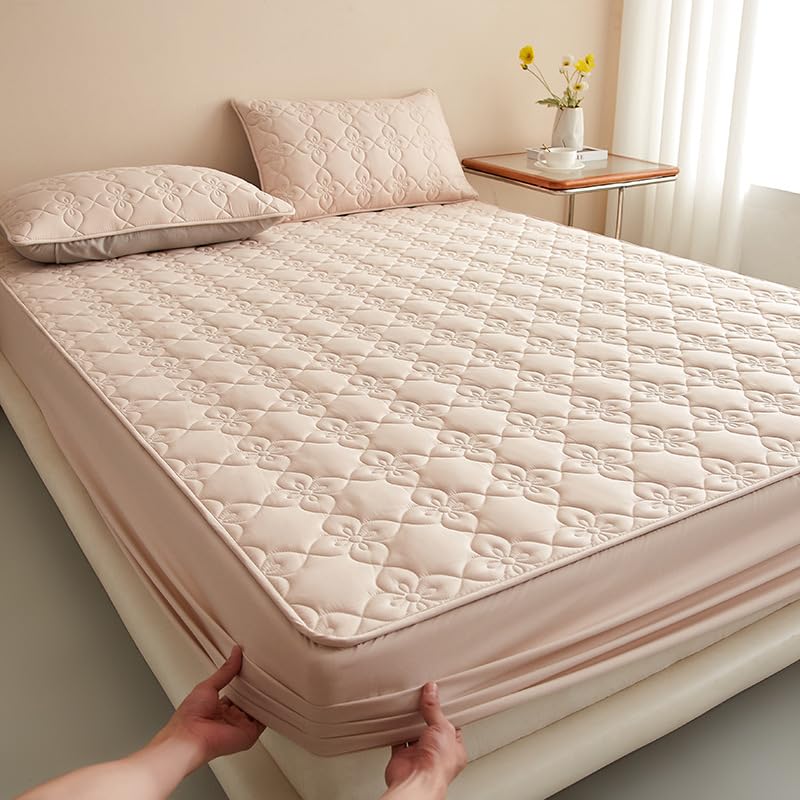 Protège-matelas doux pour la peau King size gris de haute qualité - 8