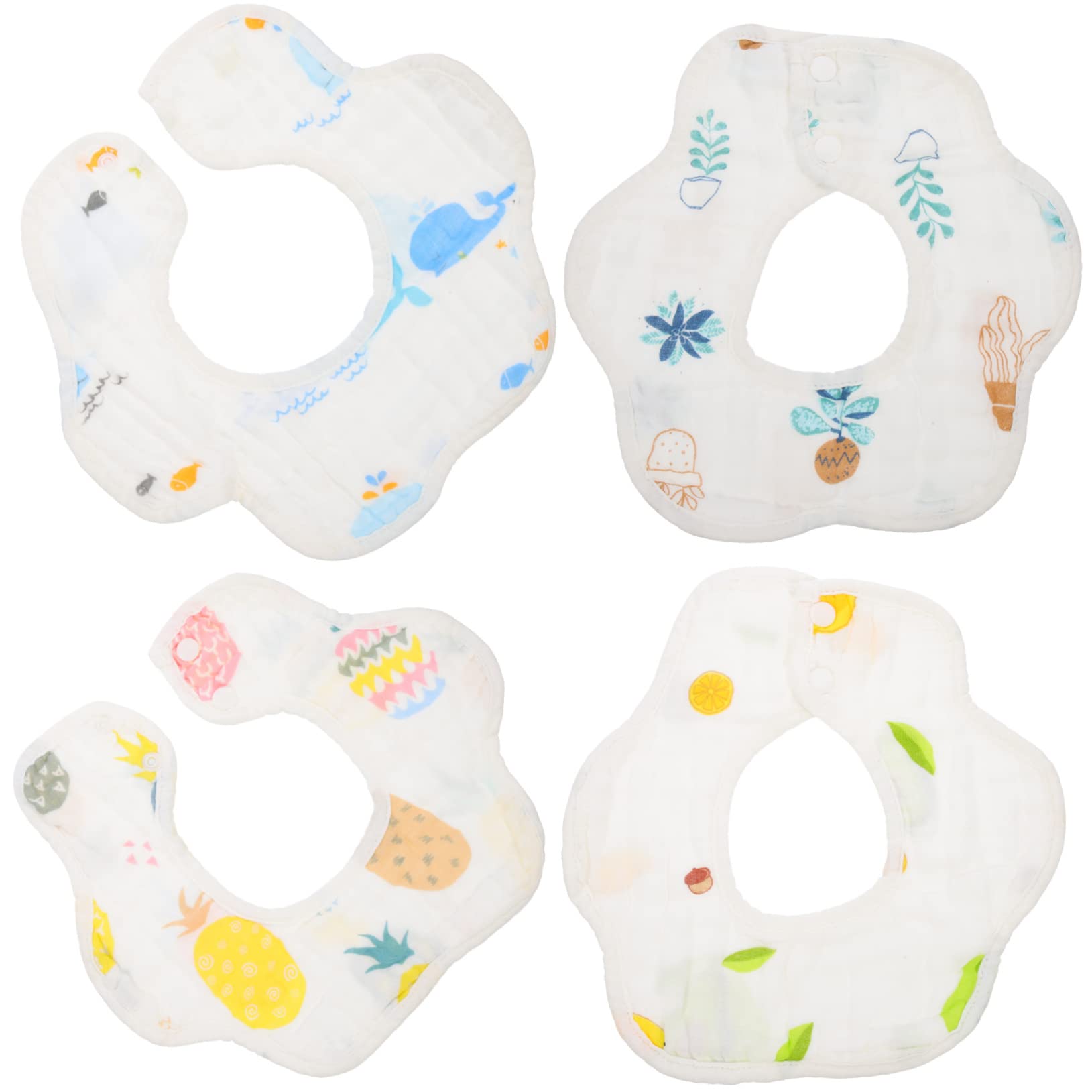 Abaodam 12pezzi Bavaglini Per Design Assorbenti e Regolabili Confezione Per e Ruttini Morbidi