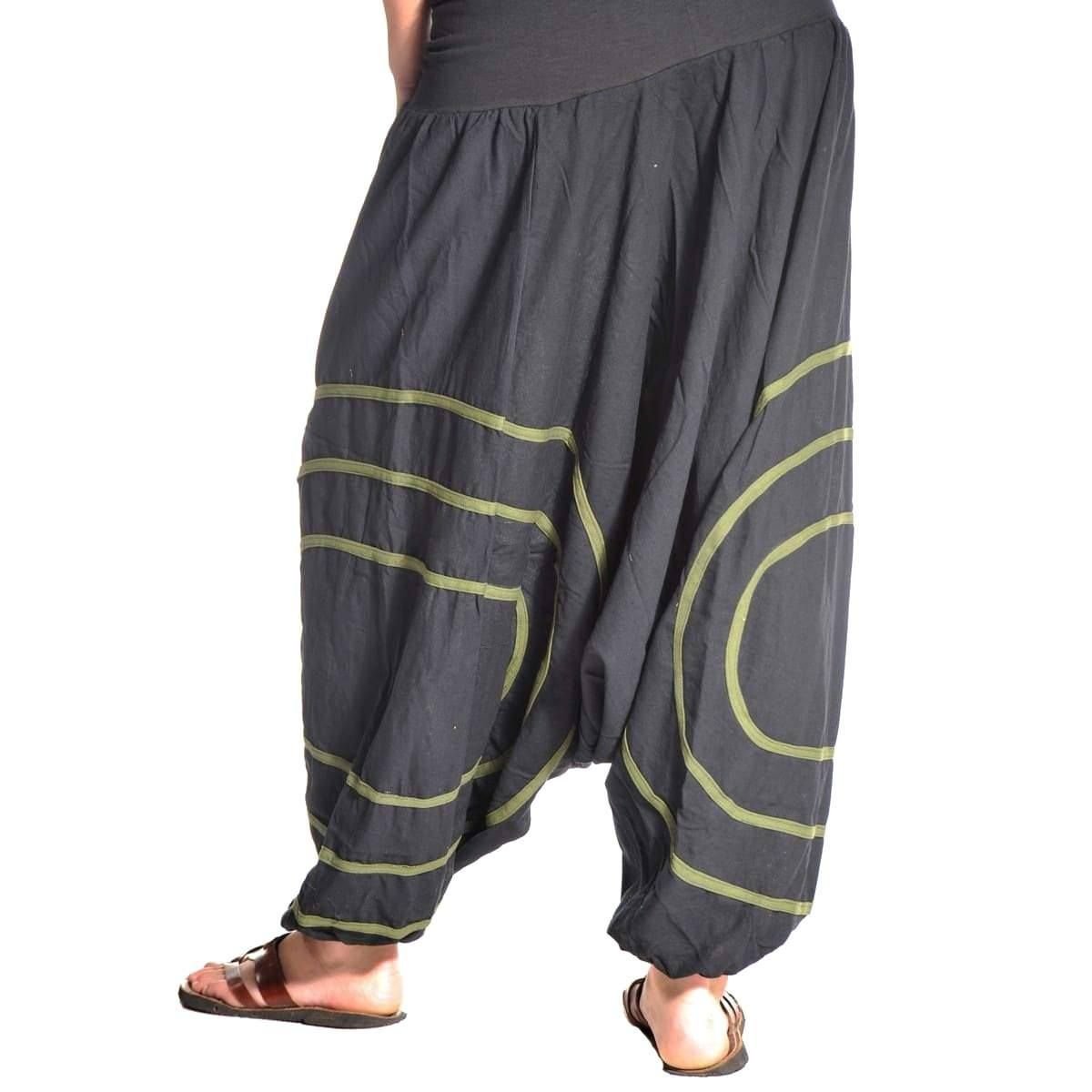 Simandra Pantalones Harem o Harén, Bombachos o Pantalones Aladin para Mujeres Cercles pantalón Unisex