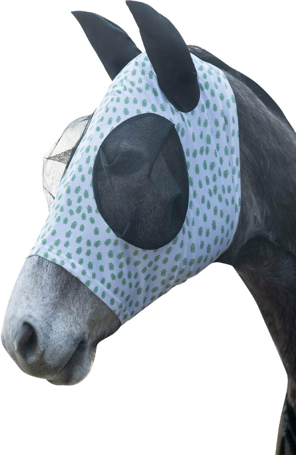 HKM Avocado Anti-fly mask White/Purple Pony