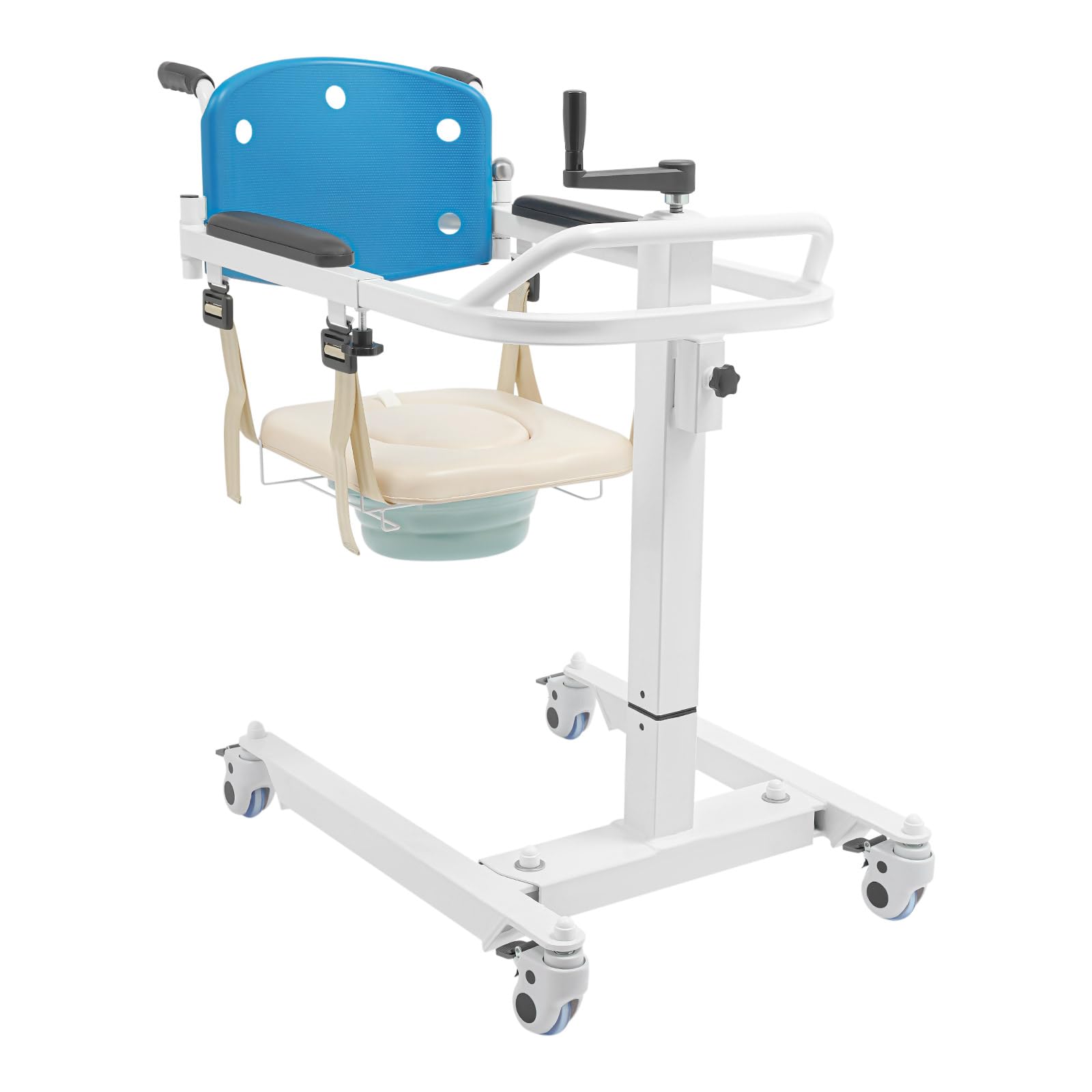 Patient Lift Transfer Chair for Elderly Nursing, Patient Transfer to Car Transport Lift for Home, Portable with Adjustable Width Base, Bathroom Nursing Transport Chair