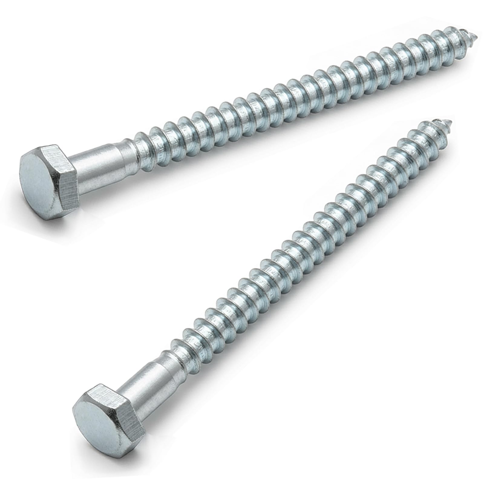 AMLOOPH M10 x 90mm Coach Screws, 10 Pack Heavy Duty Hex Head Lag Bolts 90mm - Zinc Plated Steel Half Thread M10 Self-Tapping Wood Screws for Wood, Brick & Masonry Fixing – Fence, Shelving, Decking — image 1