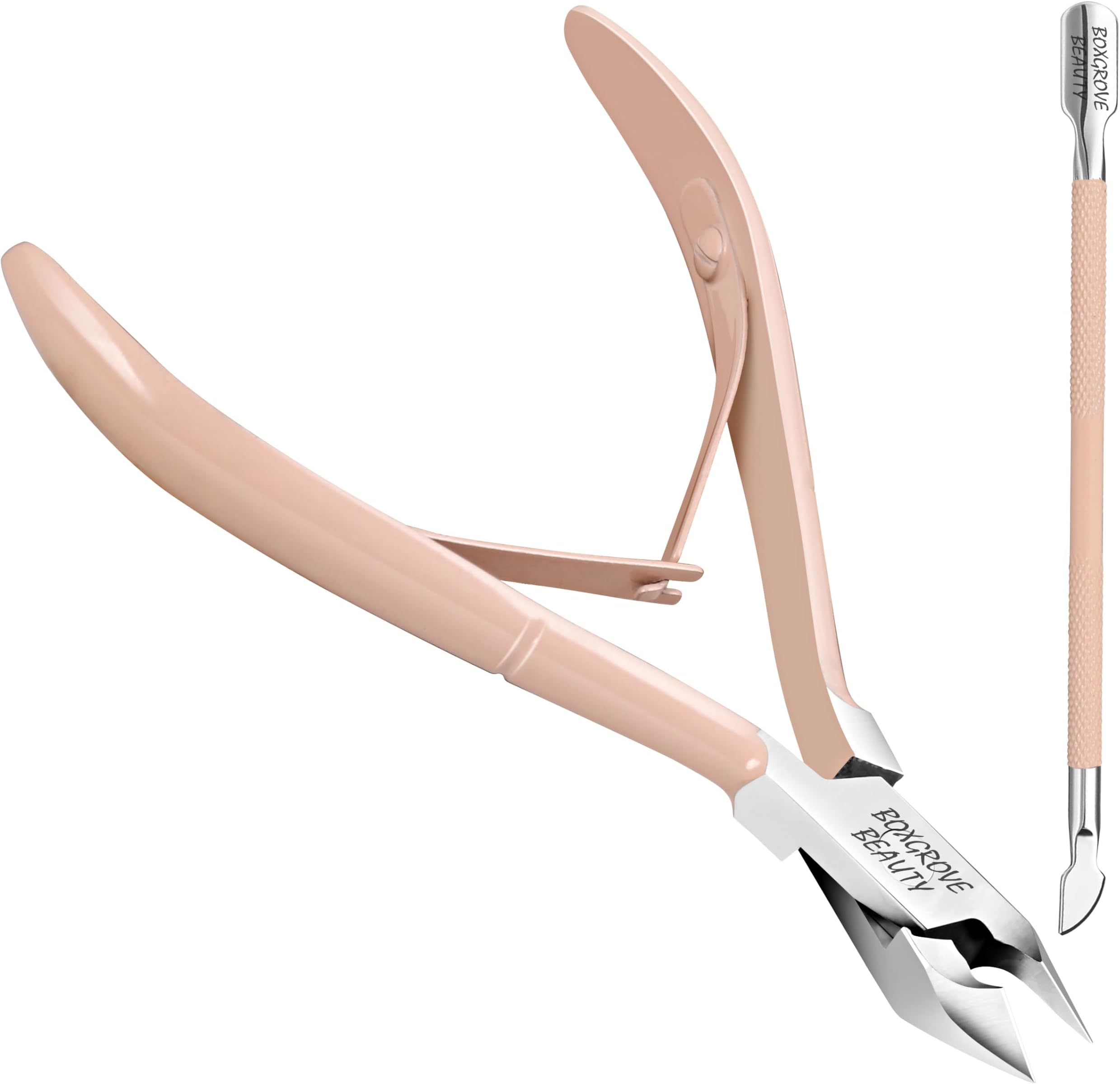 Professional Cuticle Cutter & Pusher Trimmer Manicure Tools with Double Spring – Perfect Nail Care Tool for Manicure & Pedicure Beauty at Home/Spa/Saloon