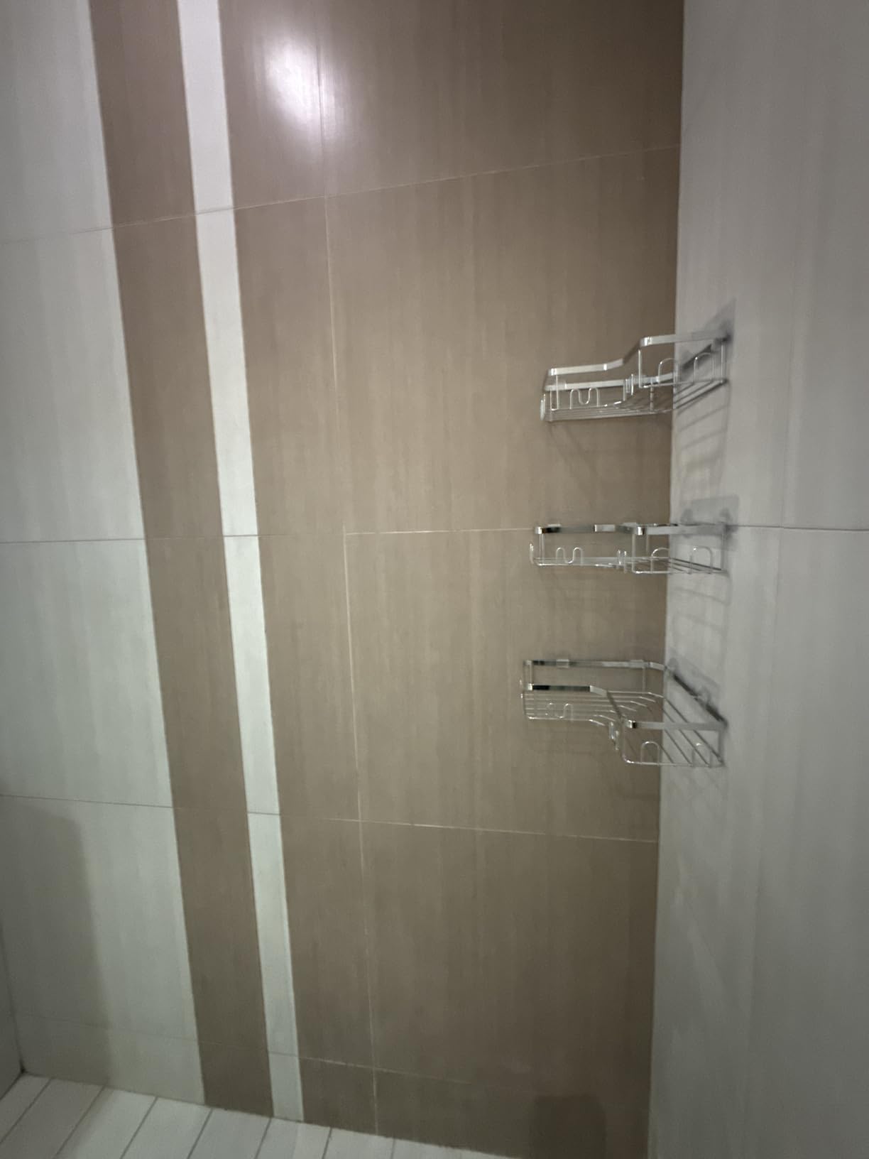 Rust-proof corner shower rack - wall-mounted bathroom storage rack photo review